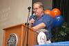 Gator Country Photo Galleries > photo by Tim CaseyGator Country Executive Editor Buddy Martin speaks with guests during the Marion County Gator Club's Gator Gathering (and ninth stop of the Gator Country Caravan) on Thursday, July 31, 2008 at Central Florida Community College in Ocala, Fla.