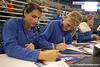 Gator Country Photo Galleries > 080824_MurphyKellyWardColleen_6297_TCaseyphoto by Tim Caseyduring the Florida volleyball team's annual Fan Day and Orange and Blue Scrimmage on Sunday, August 24, 2008 at the Stephen C. O'Connell Center in Gainesville, Fla.